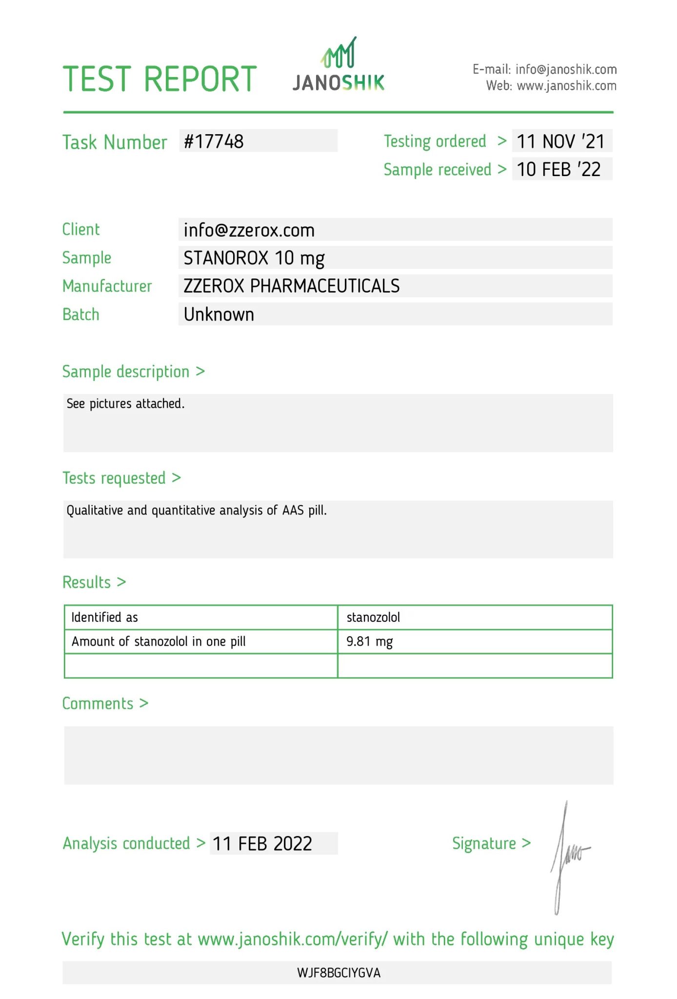 Stanorox Tabs Zerox Pharmaceuticals