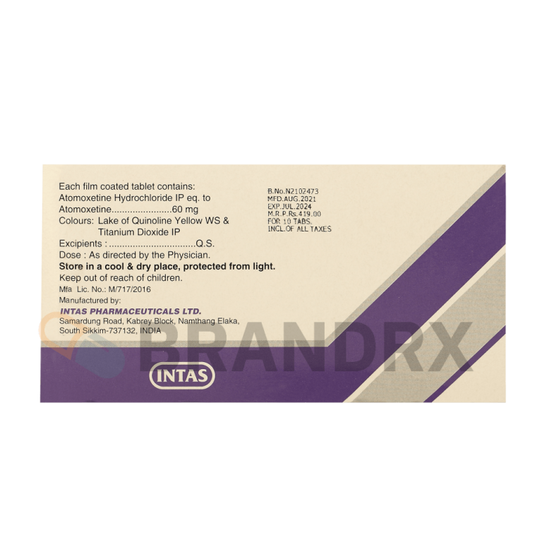 Axepta 60 mg Intas Pharmaceuticals