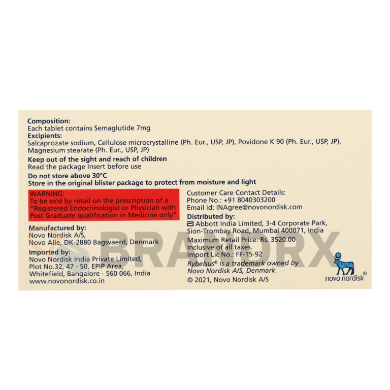 Rybelsus 7 mg Novo Nordisk
