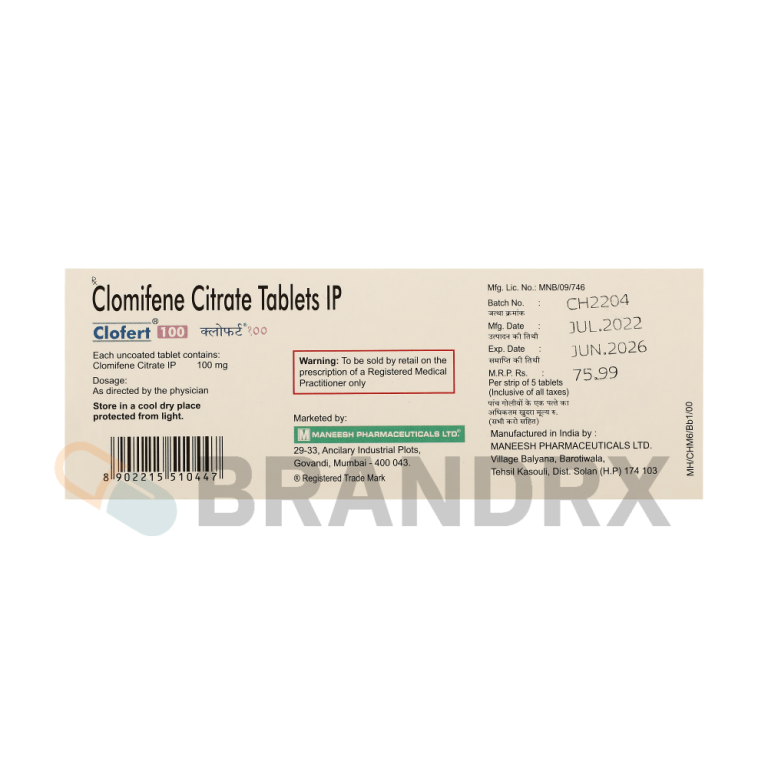 Clofert 100 mg Pharmaceutical