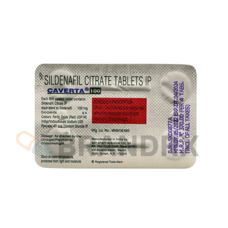 Caverta 100 mg Ranbaxy