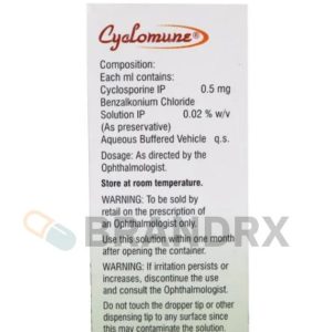 Cyclomune Eye Drops 0.05% Sun Pharmaceuticals Industries